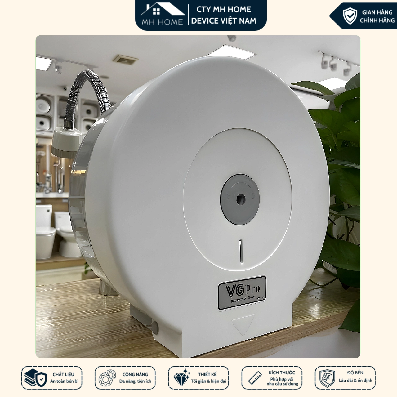 Hộp Giấy Vệ Sinh Cuộn Lớn Treo Tường Chống Nước – Hộp Đựng Giấy Vệ Sinh Công Nghiệp Kín, Gọn Gàng, Dễ Sử Dụng